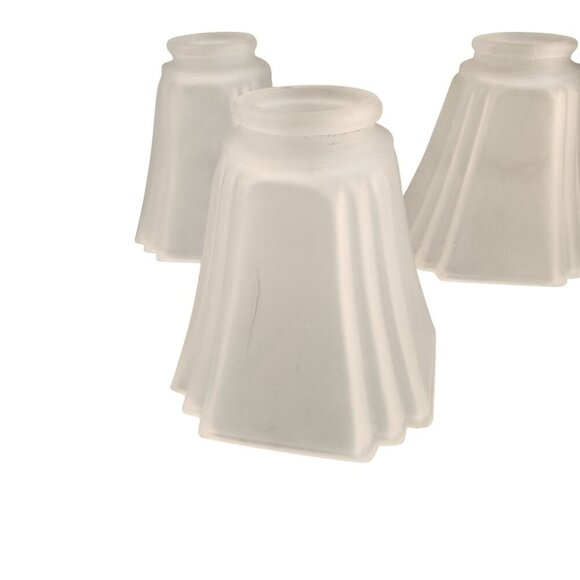 Lamp Bulb Cover, vintage frosted glass ruffled lamp shade replacement light shad - Picture 6 of 8